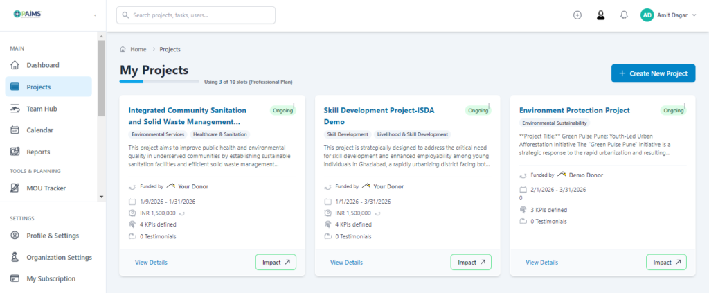 1 - Create Projects